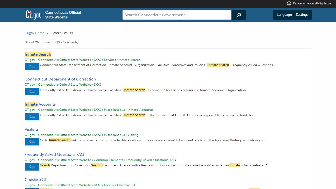 CT.gov Search Results